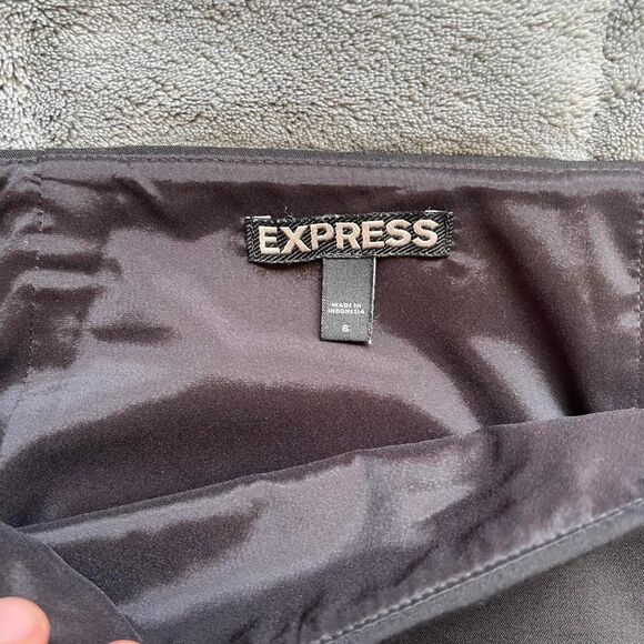 Y2K Express black and metallic gold mini skirt size 6 - Picture 2 of 7